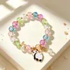 Pulseras de Panda en Caja para Niñas, Pulseras Dulces de Cuentas de Vidrio, Pequeños Accesorios Turísticos Culturales de Chengdu, Suministro para Vendedores Ambulantes