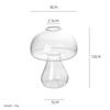 Jarrón de Hongo Vidrio Estilo Ins Nuevo Estilo Chino Adorno Decorativo Hidropónico Maceta