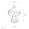 Nuevo jarrón de vidrio con forma de hongo estilo chino, recipiente único para arreglos florales, decoración de sala de estar, contenedor hidropónico de nicho de alta gama