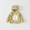 Chamarra de Felpa para Bebé Otoño e Invierno Ropa para Bebés Sudadera Infantil Niños y Niñas Abrigo de Algodón Prenda Superior con Capucha Ropa de Invierno