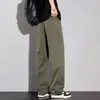 TN DD2026 Pantalones Casuales de Lyocell Tencel para Hombre Verano Frescos Pantalones de Seda de Hielo Sueltos Rectos Caídos Largos