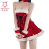 2025 Nuevo Estilo Talla Grande Ropa de Navidad Vestido Rojo Deseo Puro Dulce Chica Delgada Traje de Navidad 1881