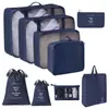 Conjunto de Sacos de Armazenamento para Viagem Transfronteiriça Roupas Roupa Íntima Calças Saco de Embalagem Separado Saco de Armazenamento Roupas Sapatos Bagagem Bolsa de Viagem