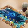 Novos Adesivos de Parede Removíveis de PVC Mundo Subaquático Personalizado Golfinho Parede Quebrada Adesivos de Parede Decorativos 3D XL8126