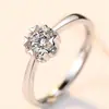 Anillo de Zirconia Imitación Moissanita Ocho Corazones y Ocho Flechas para Mujeres y Hombres Anillo de Boda de Seis Garras Transfronterizo Douyin Kuaishou Celebridad de Internet Transmisión en Vivo Venta al por Mayor