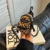 Mini Bolso Infantil Estilo Coreano, Bolso de Hombro Cruzado con Estampado de Leopardo a la Moda para Niña, Bolso para Audífonos para Viajes al Aire Libre, Bolso para Lápiz Labial