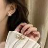 Brincos de tarracha com pérola e zircônia para mulheres, brincos com pino de prata 925, design de nicho, brincos de alta qualidade e elegantes, fornecimento de fábrica no atacado