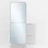 Nuevo Espejo LED Portátil para Maquillaje de Amazon con Luz de Tres Colores, Cuadrado, Portátil, Mini, de Mano, Plegable por Dos Lados, Espejo LED
