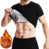 Roupa Modeladora Amazon Transfronteiriça Masculina Fitness Roupa de Suor Modeladora Tamanho Grande Colete Esportivo Abdominal Ajustador Manga Curta Corselete