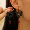 Nuevos pendientes colgantes de araña murciélago de estilo gótico, joyería oscura personalizada para damas, pendientes personalizados de Halloween al por mayor