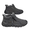 Fujian Jinjiang Fábrica de Origem Calçados Esportivos Masculinos Outono e Inverno Forrados com Lã Sapatos de Algodão Quentes Masculinos Casuais Roupa de Trabalho Sapatos de Segurança