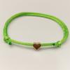 Pulseira Simples de Amizade Bestie Colorida Transfronteiriça Europeia e Americana, Coração de Pêssego, Pulseira de Casal, Coração Tecido à Mão, Pulseira Vermelha