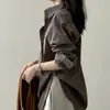 Camisa sencilla de algodón puro de alta calidad, estilo Dongdaemun coreano, blusa suelta y elegante estilo coreano de otoño