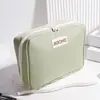 Bolsa de lápis Ins Style Estilo japonês Bolsa de papelaria de grande capacidade para meninas Lona Estojo simples para alunos do ensino fundamental e médio