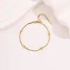 Pulsera de acero de titanio popular de diseño minimalista transfronterizo para mujer, estilo europeo y americano moderno, lavable, cadena que no se decolora, venta al por mayor