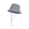 Gorro acolchado cálido de otoño e invierno para mujer, sombrero de pescador a prueba de viento y frío con protección para las orejas, sombrero tipo cubo versátil de moda europea y americana para circunferencia de cabeza grande