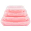 Caixa de Almoço Dobrável FCM/Silicone Caixa Portátil de Viagem Caixa de Piquenique Caixa de Comida Caixa de Almoço Bento Caixa de Armazenamento de Alimentos de Silicone para Micro-ondas