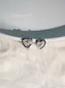 Pendientes con forma de corazón de diamante con hebilla de circonita y estilo coreano.