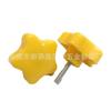 Fabricante de Dongguan Manija Pentagonal Amarilla de Plástico 38 mm/M6M8M10 Manija Fija Manija Giratoria de Plástico