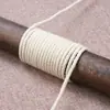 Cuerda Decorativa Gruesa de Cáñamo, Cuerda de Atar de Hilo de Algodón Colorido Envuelto en el Núcleo Hecho a Mano para Bricolaje, Cuerda Trenzada de Algodón, Cuerda Blanca Absorbente