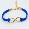 Pulsera pulsera ajustable tejida a color simple de aleación europea y americana de 8 palabras amistad pareja pulsera apilada pulsera