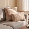 Nueva Funda de Cojín de Peluche Doble Cara de Velour de Grano de Maíz Funda de Almohada para Sofá de Sala de Estar Funda de Cojín Suave y Esponjosa