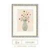 Ramos de Flores Arte de pared para sala de estar estilo francés, pintura decorativa para pasillo de entrada y dormitorio, arte de pared de alta gama de lujo ligero moderno en tonos crema