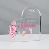Enfeites de acrílico em formato de coração transfronteiriços personalizados, presentes de aniversário para mães, amigos e entes queridos na Amazon, lembrancinhas em formato de coração