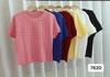 Nova Camiseta de Verão 2025 Estilo Francês Gola Redonda Recorte Manga Curta, Top Curto Elegante e Estiloso para Mulheres!