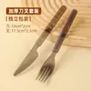 Tenedores desechables empaquetados individualmente para llevar, tenedores de fruta, comida ligera, ensalada, bistec, pasta, tenedores y cucharas para comida occidental para uso comercial