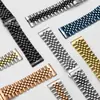 Para Apple Watch Pulseira de Cinco Contas Aço Inoxidável Sólido Huawei Samsung iwatch6 Pulseira Inteligente