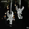 Colgante Transparente de Acrílico Copo de Nieve Alce Ins Accesorio para Fotos Decoración Colgante Decoraciones Navideñas Decoración de Árbol de Navidad