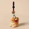 Nuevo Colgante para Llavero de Ardilla Tallada a Mano en Madera, Lindo Colgante para Mochila Escolar, Regalo Creativo de Cumpleaños para Amigos
