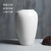 Vaso de Cerâmica Jingdezhen Decoração para Sala de Estar, Ornamento de Luxo Leve Estilo Chinês Novo, Vaso de Flores Grande Vintage Feito à Mão