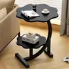 Mesa de centro móvel de cabeceira para casa, prateleira de armazenamento moderna, mesa de cabeceira simples para sala de estar, mesa de sofá, mesa lateral pequena para quarto