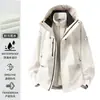 Chaqueta de Montañismo Unisex 3 en 1 Estilo Luo Tuo para Otoño e Invierno, Cortavientos, Impermeable, Desmontable de Dos Piezas, para Personas Menudas
