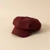 Chapéu Infantil Chapéu Octogonal Cor Sólida Versátil Chapéu de Abóbora Estação Outono e Inverno Meninos e Meninas Boina Boné de Basebol Estilo Coreano Estiloso