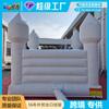 Paraíso Infantil Transfronterizo Castillo Travieso Fiesta de Cumpleaños Boda Trampolín Castillo Inflable Blanco Puro Pequeño y Mediano