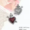 Colgante de Teléfono Móvil con Alas de Corazón Gótico Retro Personalizado Transfronterizo Europeo y Americano, Collar, Pulsera, Accesorios de Joyería