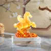 Figura de Caballo Glaseado para Atraer Riqueza y Prosperidad, Caballo de Nube Propicia para el Éxito, Artesanía Decorativa para Oficina en Casa Regalo