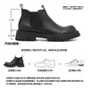 Botas Chelsea de Cano Curto com Solado Grosso Estilo Britânico Outono/Inverno 2025 Botas Masculinas de Cano Curto Botas de Motocicleta de Cano Alto de Uma Perna Tendência