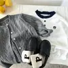 Camiseta para niño, tallas para preescolar y bebé, nueva de 2026, top de manga larga a rayas para primavera y otoño, camiseta interior tipo polo de algodón puro para niños