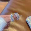 Pendientes de Plata con Aguja de Plata y Zirconia con Forma de Hoja y Espiga de Trigo Estilo Coreano Lujo Ligero Moda Pendientes de Botón de Alta Gama con Sentido de Diseño Pendientes de Nicho