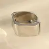 Pulsera geométrica grande brillante simple y de moda europea y americana para mujer, pulsera versátil personalizada
