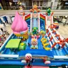 Castelo Inflável Sonho de Criança Trampolim Interno Tobogã Cama Elástica Estrutura de Brincar Trampolim Inflável para Parque ao Ar Livre