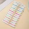 Popular Colorido Set de 12 Pulseras Tejidas a Mano de Girasol Pulsera con Colgante de Aleación Estilo Bohemio para Mujeres