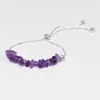 Joias europeias e americanas nova venda quente pulseira de corrente ajustável de cascalho de cristal natural pulseira pequeno presente fresco senhoras
