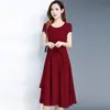 2023 novo verão estilo coreano justo modelador cor sólida saia Feminino comprimento médio vestido feminino costura cadarço saia evasê