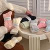 Calcetines de terciopelo de visón para mujer, calcetines de tubo de otoño e invierno, calcetines gruesos con forro polar, calcetines cálidos para dormir en el suelo, medias de invierno con torsión de felpa