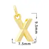 Accesorios de Joyería con Circonita Micro-Pavimentada, 26 Letras Brillantes, Baño de Oro Real de 18 Quilates, Collar, Accesorios de Colgante Pequeño